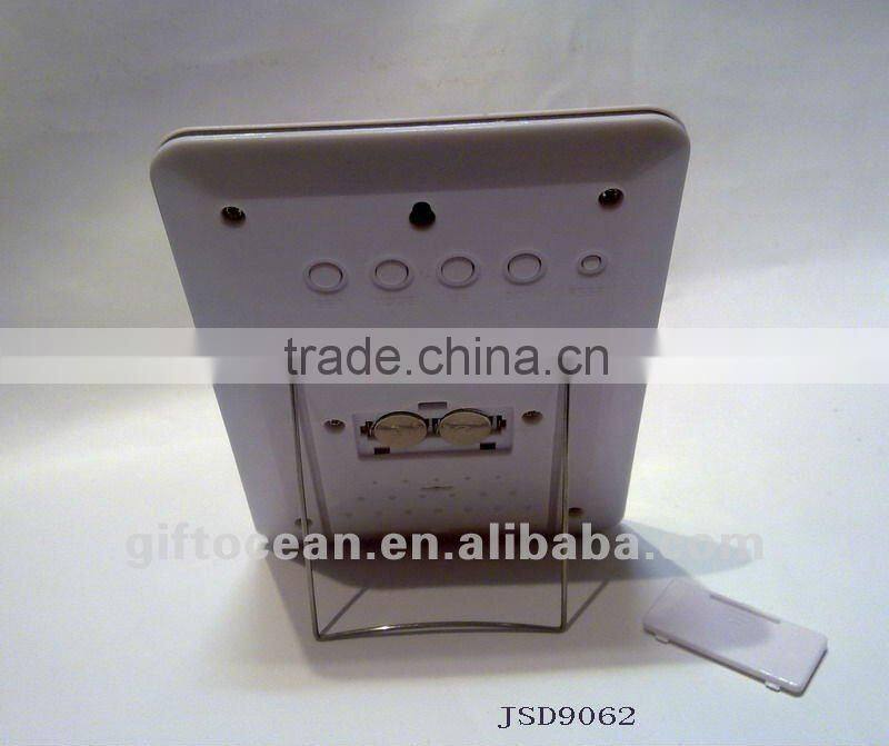 digital lcd calendar clock, soloar power table alarm clock
