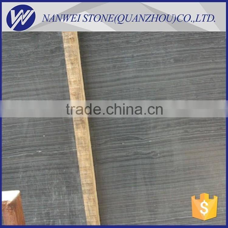Polished dark color wood grain marble black wood marble
