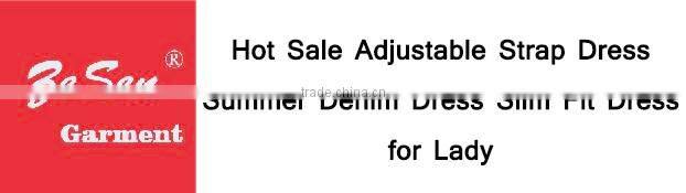 Hot Sale Summer Adjustable Strap Denim Dress Slim body Fit Dresses For Girls
