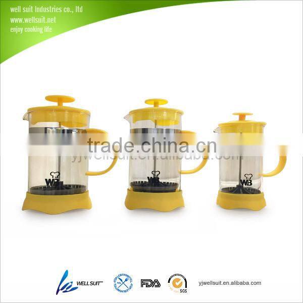 hot selling high quality colored glass pots