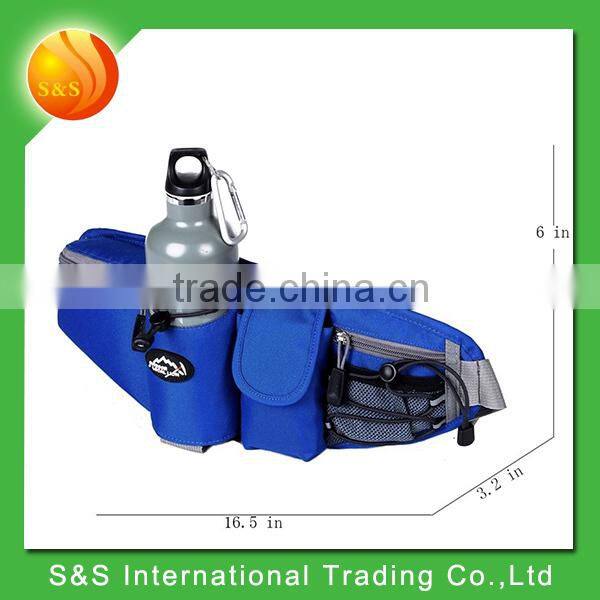 Multi-functional Storage Unisex Sport Waist Bag with Stainless Steel Sports Water Bottle 750ml