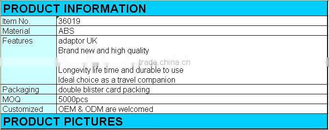 36019 white new universal plug socket adapter