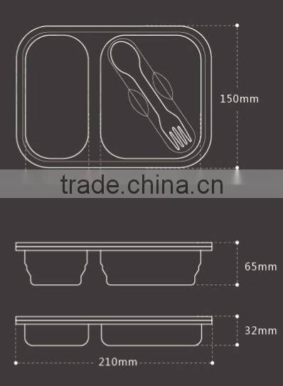 Non Stick Collapse Down After Lunch to Save Backpack Space Silicone Lunch Box Containers