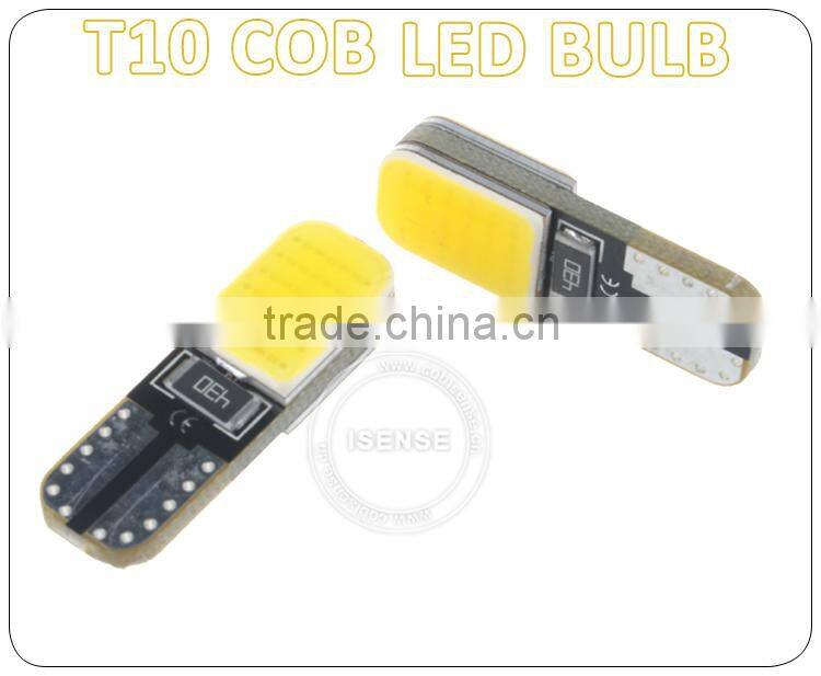 Top seller Auto Lamp Bulb 194 168 w5w LED T10 COB canbus accepted Made in China Turning light