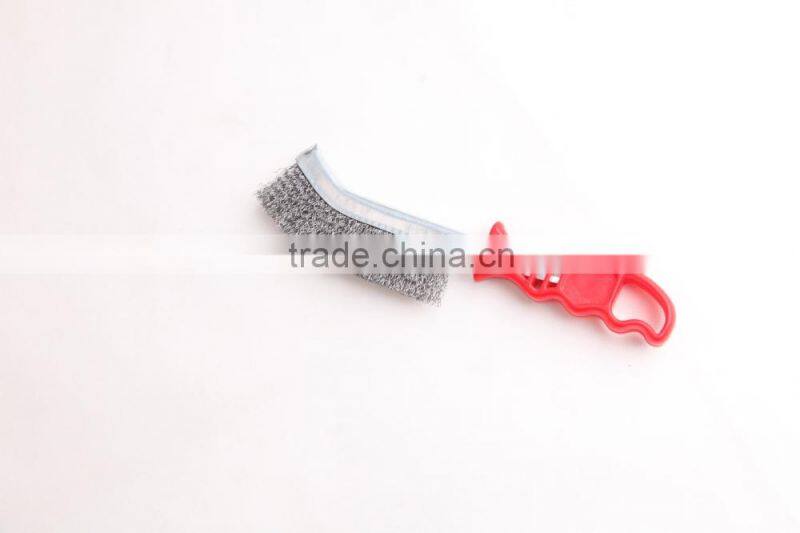 plastic crimped wire hand scratch brushes, length 265 mm 10 1/2"