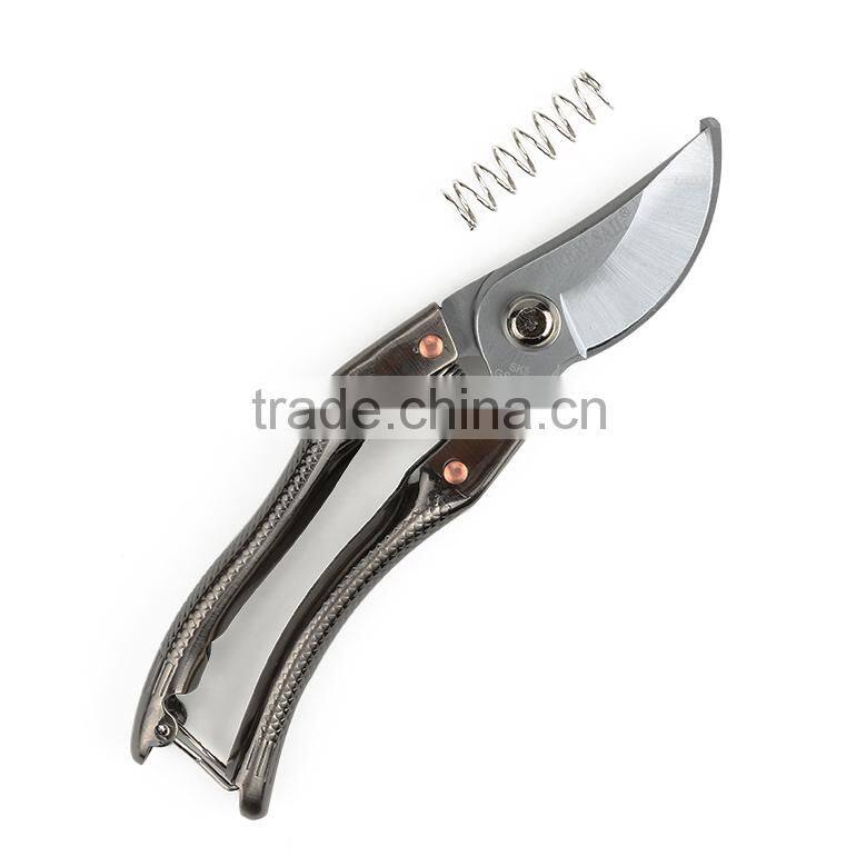 Professional Manual Orange Metal Handle pruning shear For Garden