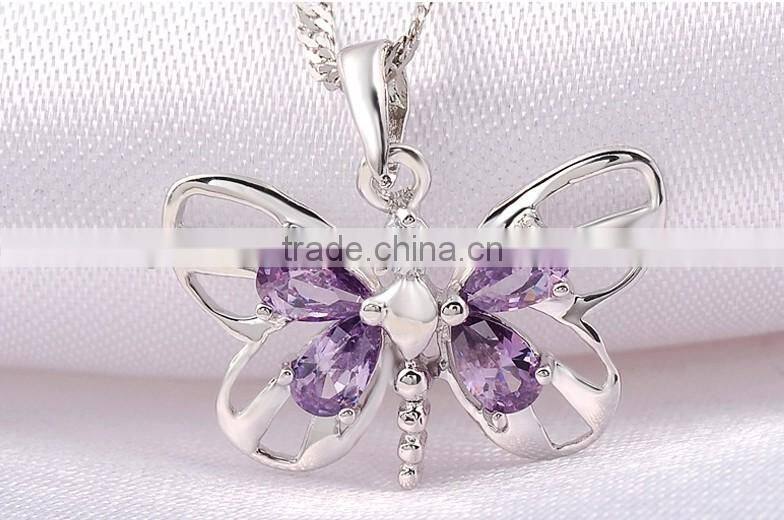 Best selling butterfly shape charm pendant 925 silver