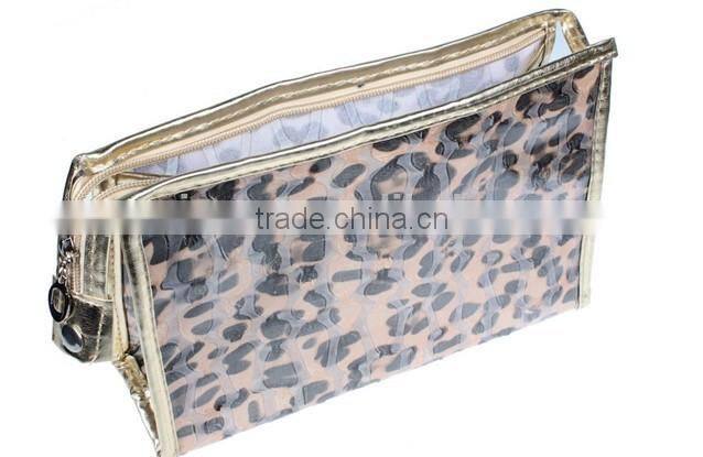 Factory price clear plastic zipper cosmetic bags