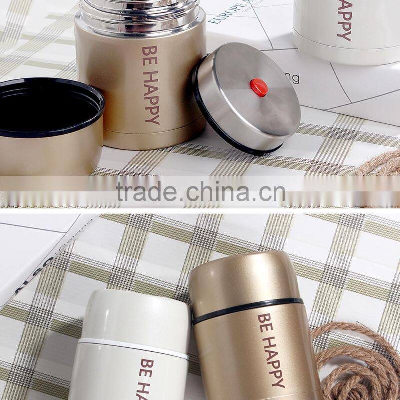 stainless steel vacuum hot food thermos container / thermos food jar / soup thermos