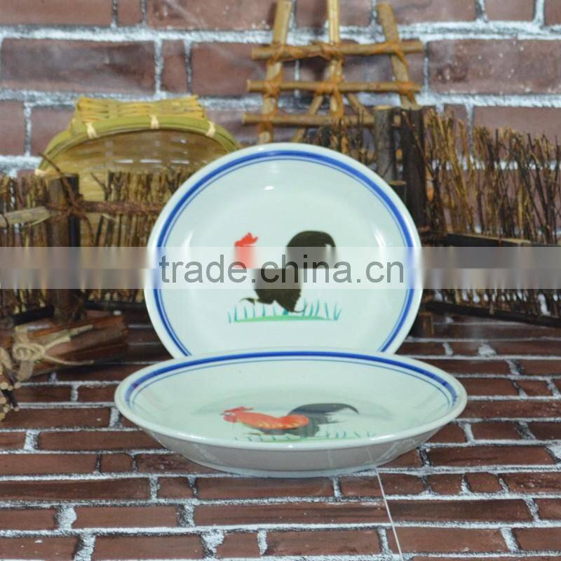 hot sale blue and white ceramic oval shape food fish dinner plates