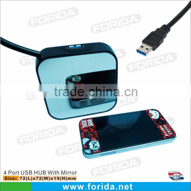Hi-speed 5gb USB 3.0 4 Port HUB with Mirror