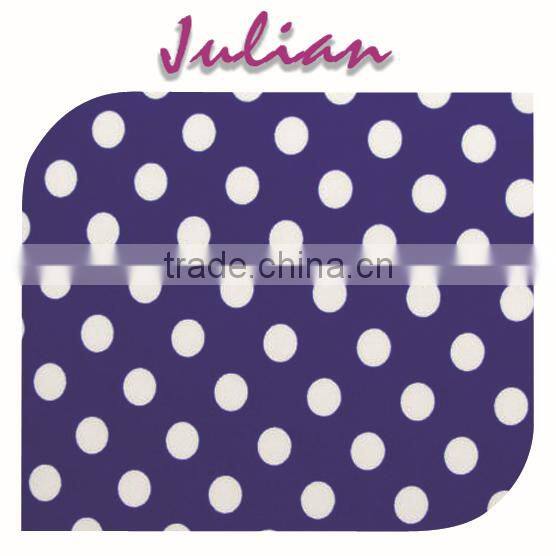 best selling product white dot on dark blue poly milk fiber fabric Spandex Fabric 4way strentch