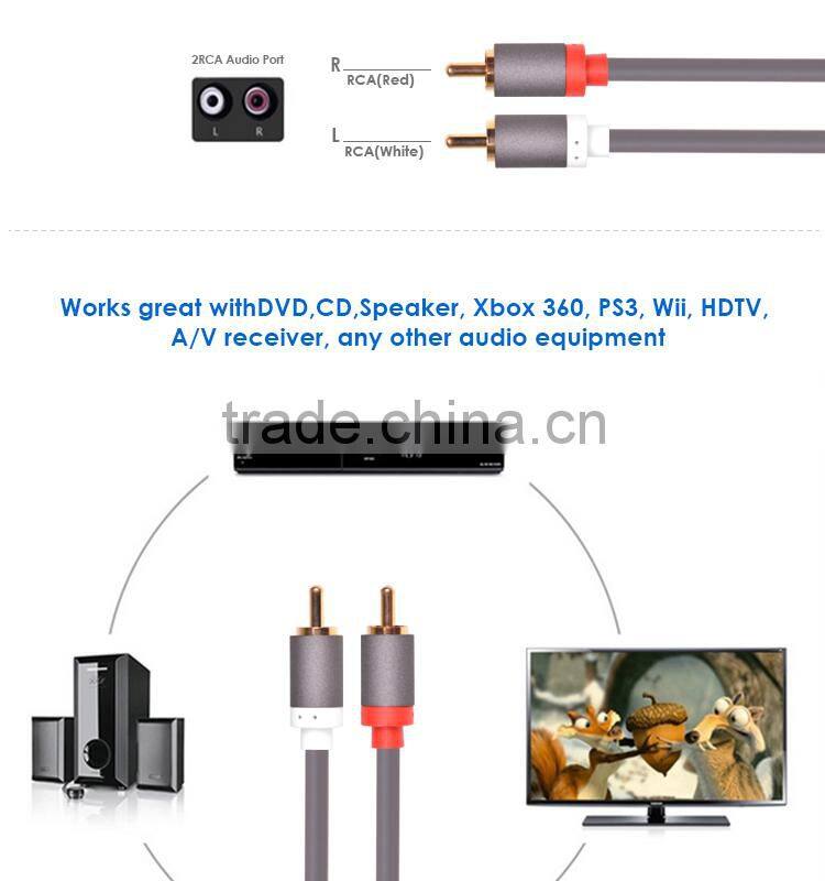3 feet 2RCA Male to 2RCA Male High Quality Home Theater Audio Cable
