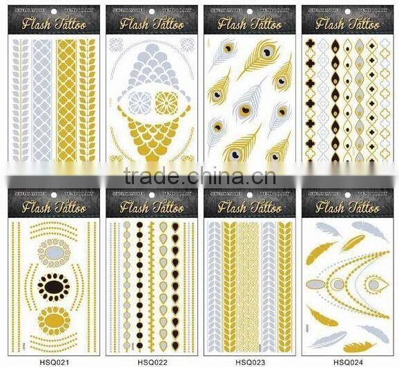 Foil tattoo sticker,temporary tattoo sticker,body tattoo sticker