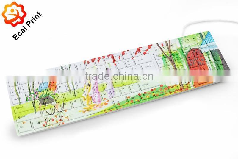 popular new model heat transfer sublimated usb keyboard with illustration