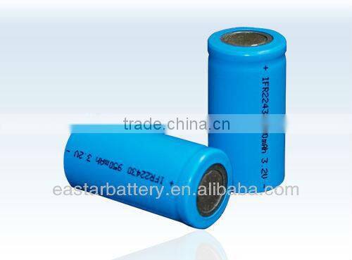 IFR 22430 rechargeable lifepo4 battery 3.2v 1200mah