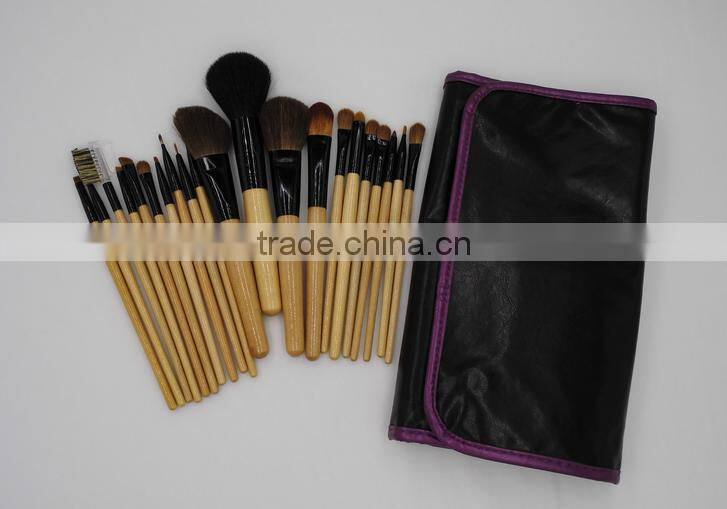 wooden 21 piece quality pony hair brushes set for makeup,professional makeup tools