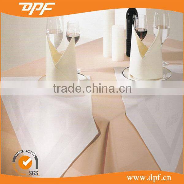 Wholesale washable white linen Jacquard cocktail napkins