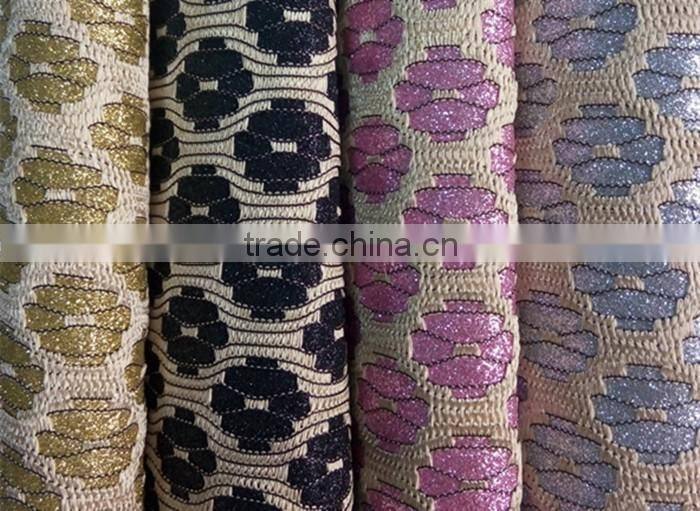 Glitter Colorful High Quality with TC Backing Synthetic PU Leather for Shoes and Bags