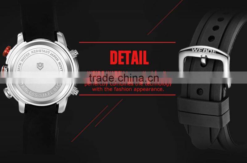 Mens watch japan movt quartz watch pu leather strap water resistant watch WH5206-9C