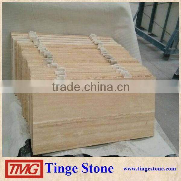 Vein Cut Classic Light Beige Travertine Marble Tiles