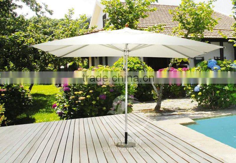 outdoor aluminium giant middle pole umbrella white garden parasol cheap price
