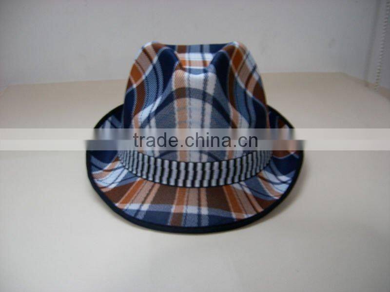 Fashion men's coffee knitting fedora hat