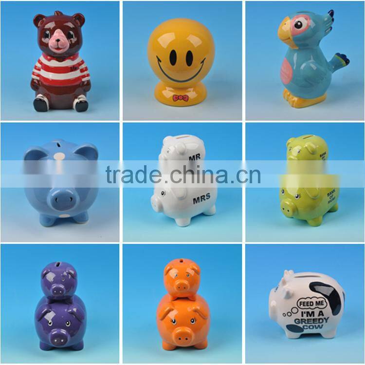 Lovely yellow duck ceramic coin bank ,ceramic coin boxes,ceramic money bank