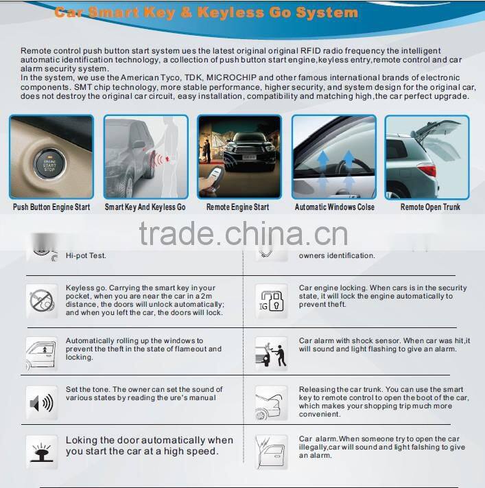 Corolla push start button smart key system