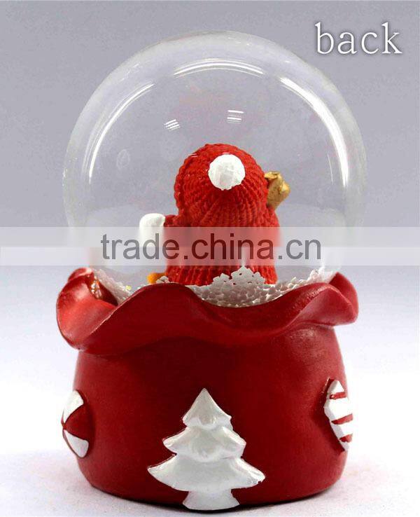 christmas penguin customized snow globe