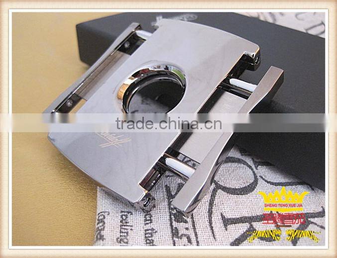 Double blade stainless steel cigar cutter