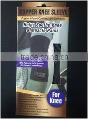 Compression copper knee sleeve/ infused fit recovery knee sleeve