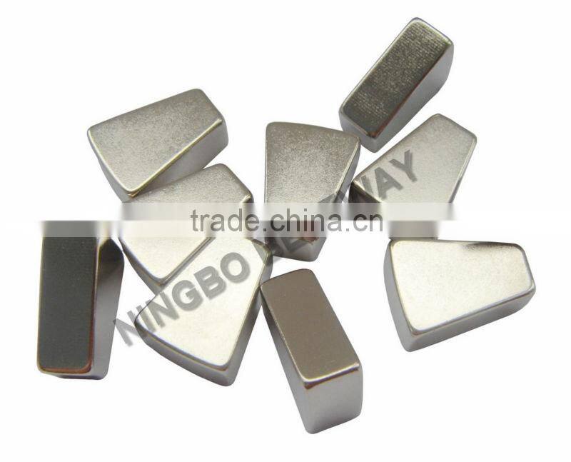 strong rare earth permanent generator neodymium sintered Arc Segment motor rotor magnet,servo DC motor magnet
