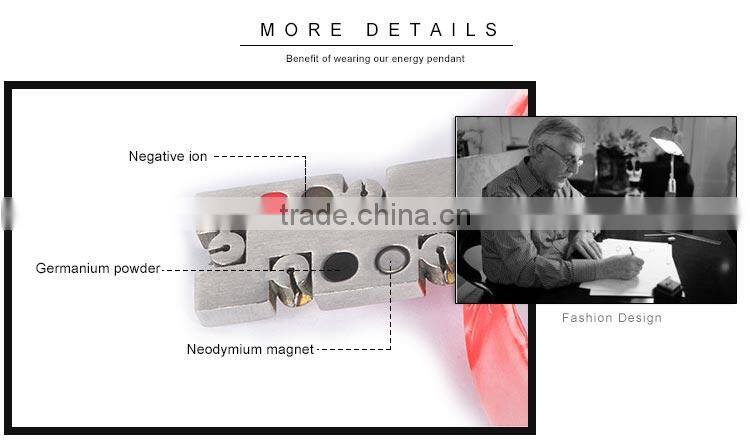 Top quality fashion pendant rustless stainless steel health care quantum 4 in 1 pendant