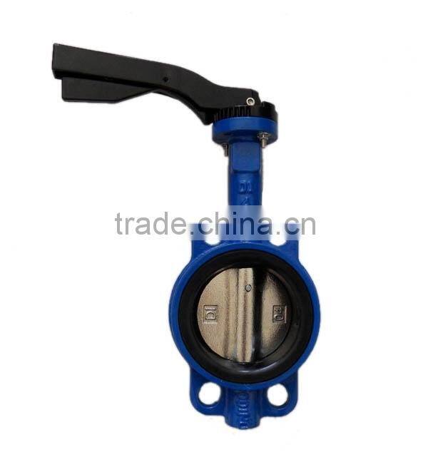 Size DN25~DN1400 Cast Iron Body Single Stem water media control Wafer Butterfly Valve