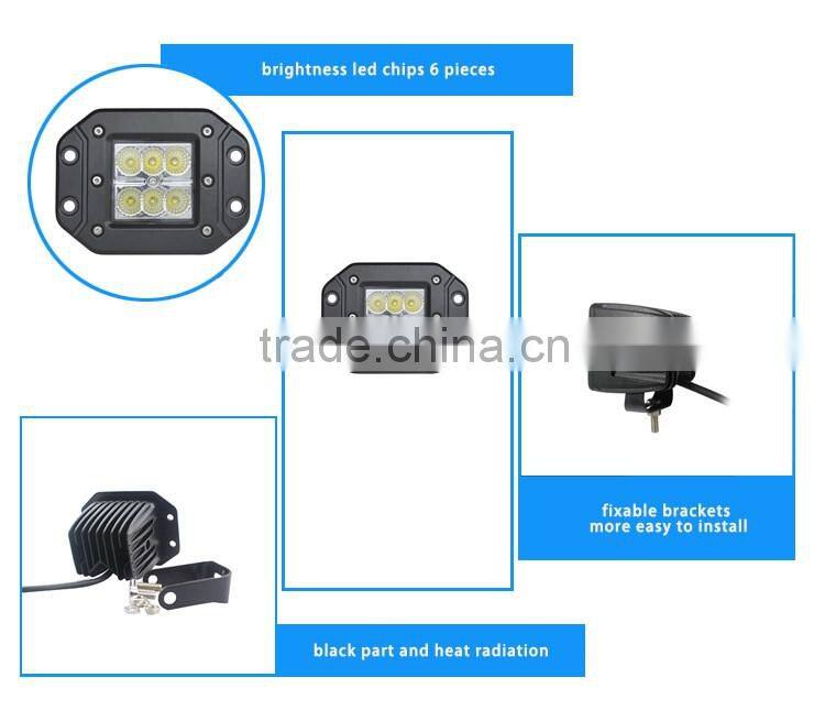 12v led work light 18w led work light for car