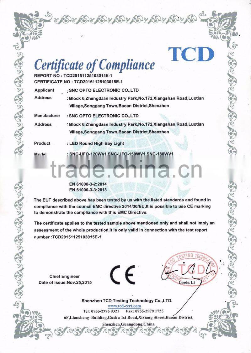 High Bay Lights Item Type and LED Light Source Workshop Highbay led 150W CE/RoHS certificated