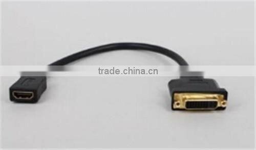 24k Gold plated DVI24+5 Female to HDMIA female adapter cabletolink 15cm top quality