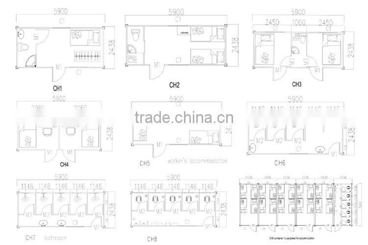 china suppier modern portable toilet and shower room