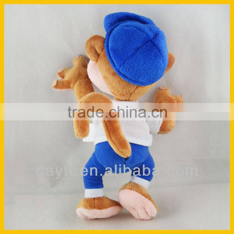 Kelloggs mascot 20cm plush monkey long arms/plush monkey toys/plush monkey