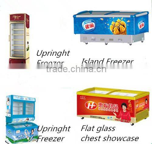 235L 325L commercial sliding glass door freezer display chest freezer