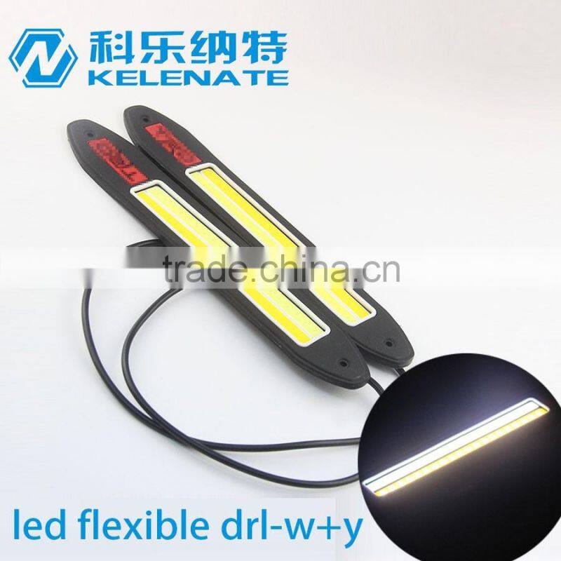 Best selling 100% waterproof flexible cob led drl strip auto drl led daytime runing light