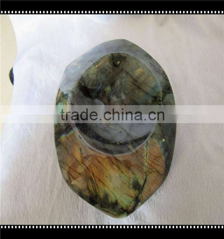 2015 hot sale labradorite crystal stone Ashtray for sale