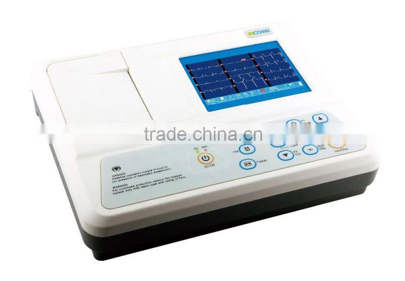 3-channel Electrocardiograph ECG Machine EKG Machine with Analysis Software Transfer Data to PC S-8032