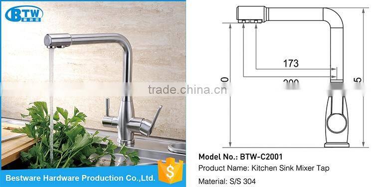 Wholesale custom 304 stainless steel Thermostatic upc kitchen sink water faucet