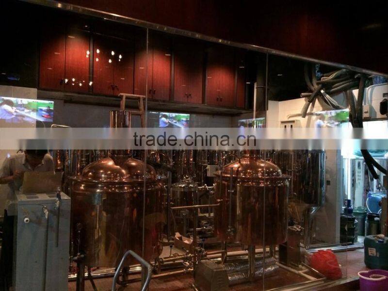 700l microbrewery for beer brewing in the factory using firect fire heating/ steam heating