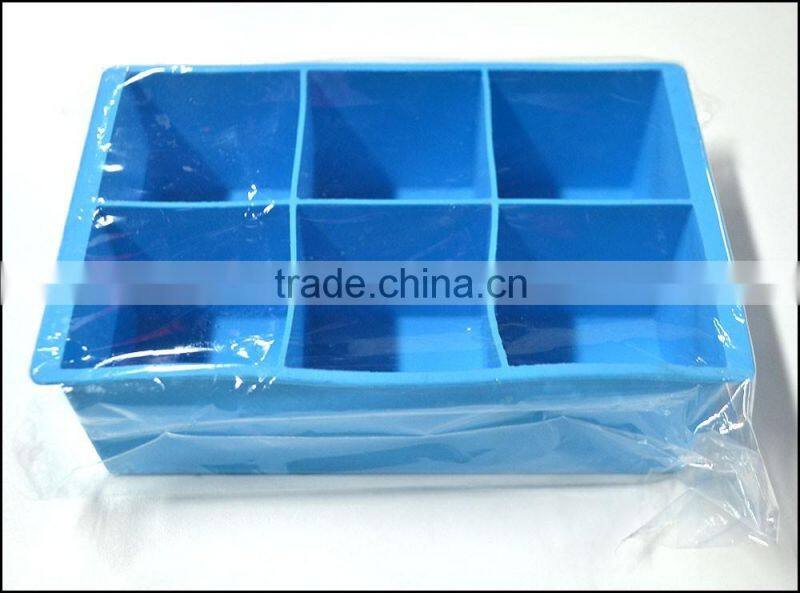 Hot sale on amazon customized logo perfect big size silicone ice cube mold