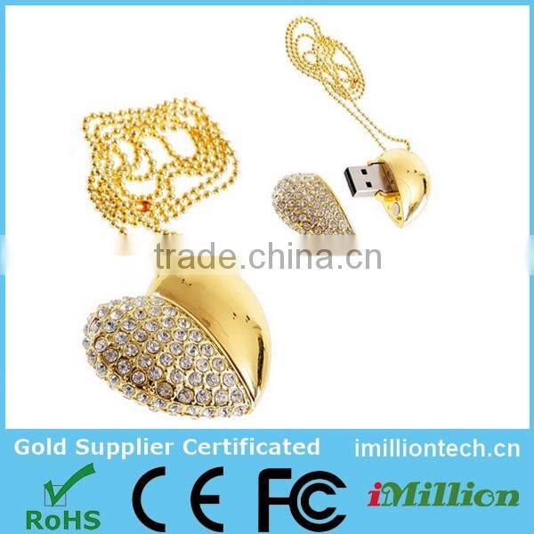 2016 promotion gifts metal heart decorative usb flash drive