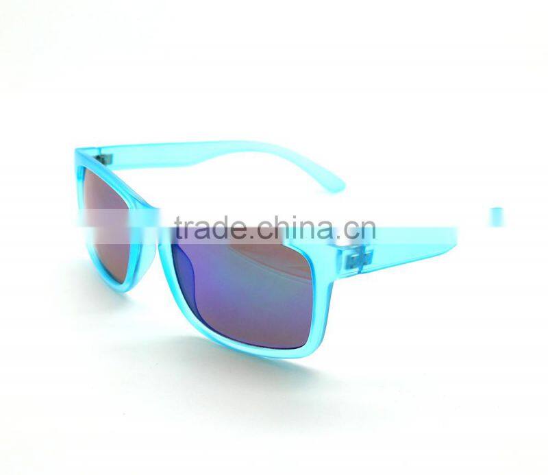 Men's Action Sports Transcluent Blue Sunglasses With Revo Lenses