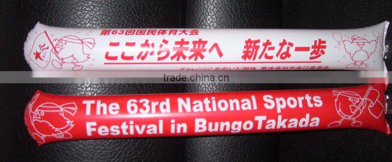 2016 plastic cheering stick/PE inflatable thunder stick